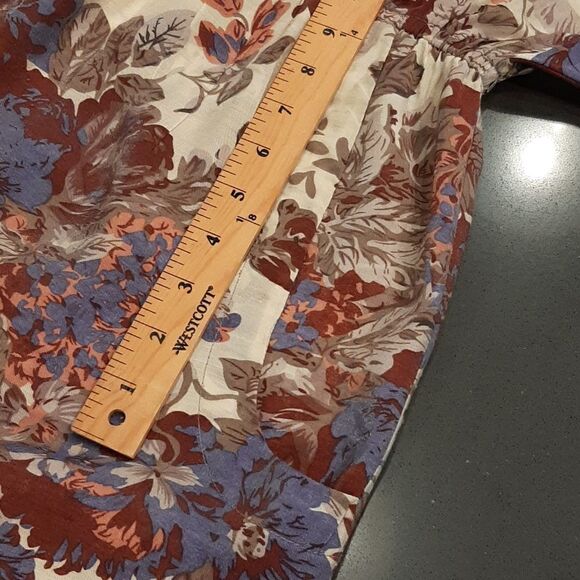 Ultra Pink Floral Top with Lace and Huge Pockets - Picture 10 of 10